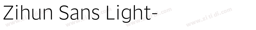 Zihun Sans Light字体转换